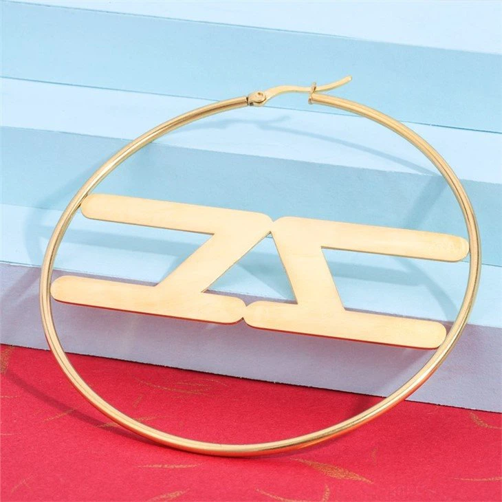 stainless steel big hoop earrings