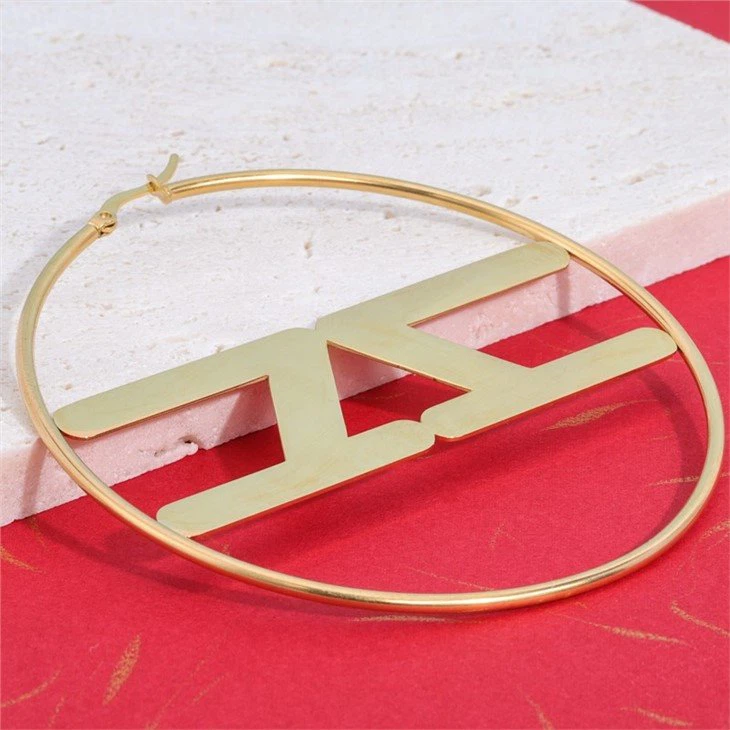 stainless steel hoop earrings gold