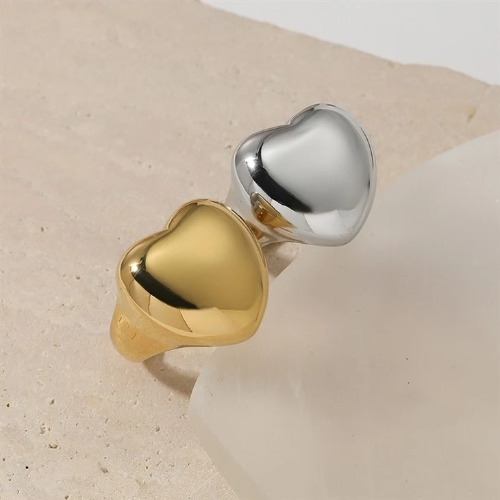 316 Stainless Steel Polished 3D Heart Ring suppliers