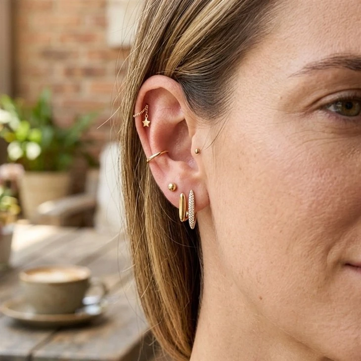 Dual Bar Pave CZ Huggie Earrings suppliers