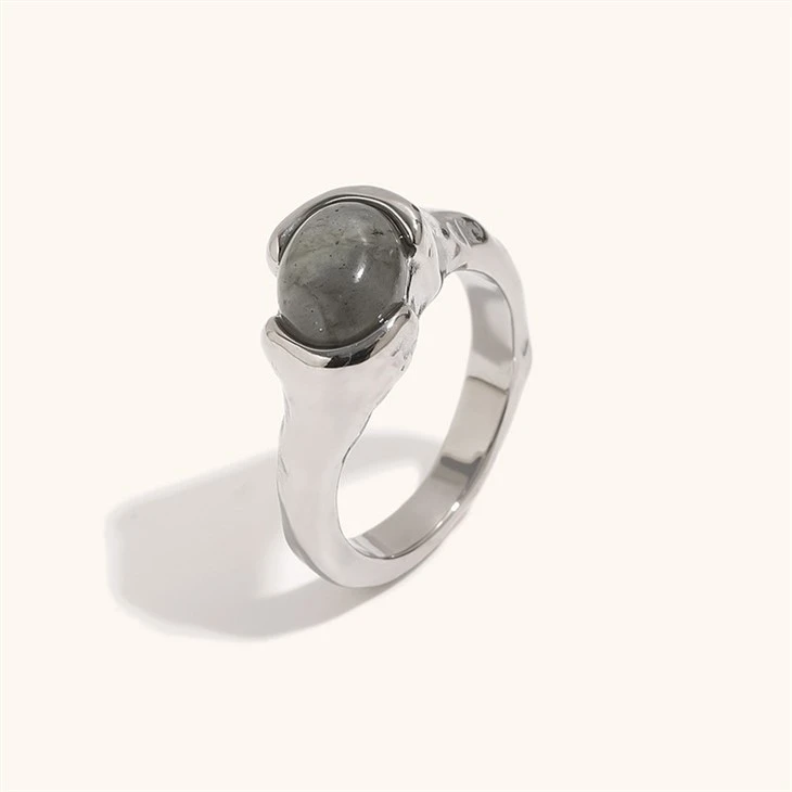 Textured Bezel Grey Aventurine Ring best