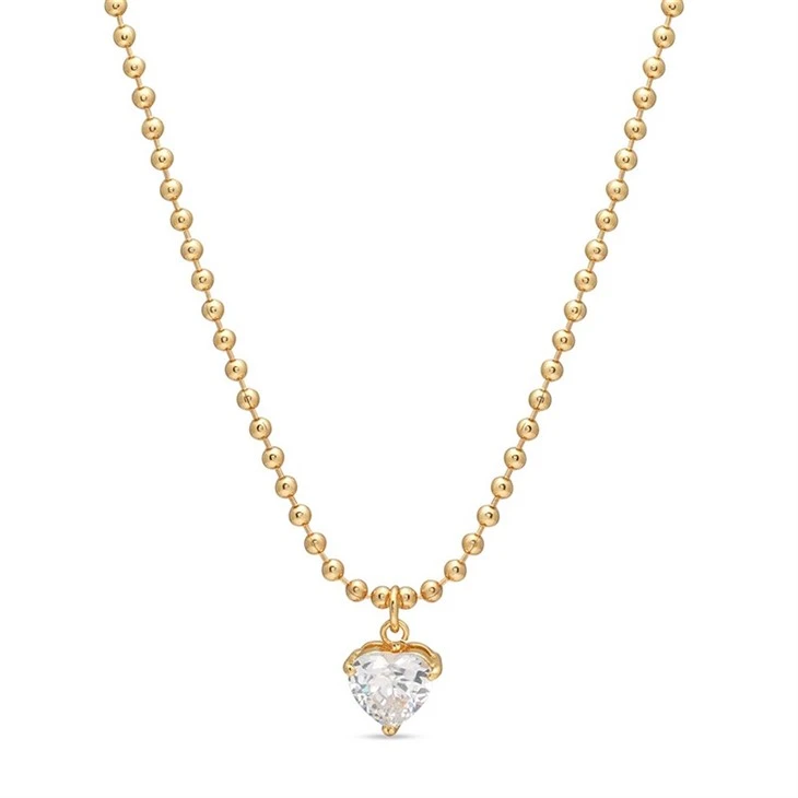 Oval CZ Beaded Chain Necklace high quality